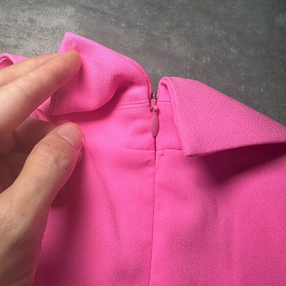 Express Blazer Mini Dress Women Size M Hot Pink Gum Pop Cut Out Glam Stretch NEW - Picture 5 of 12